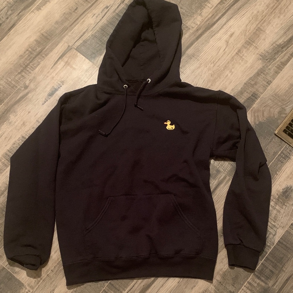 Classic Black Hoodie with Duck